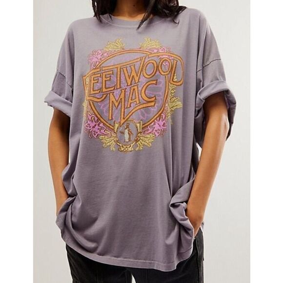 Daydreamer x Free People Women's O/S Hazy Violet Fleetwood Mac Graphic T-Shirt - Picture 7 of 7